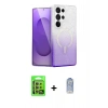 MARSİLYAN™- Galaxy S24 Ultra Kılıf Eksen Minimal Özel Seri - Siyah Joko Magic 5D Cam + Raze Metal Kamera Lens - SI