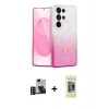 MARSİLYAN™- Galaxy S24 Ultra Kılıf Eksen Minimal Özel Seri - Siyah Joko Magic 5D Hayalet Cam + PVD Metal Kamera Lens - DNMR
