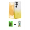 MARSİLYAN™- Galaxy S24 Ultra Kılıf Eksen Minimal Özel Seri - Siyah Polymer Nano Ekran Koruyucu + Raze Metal Kamera Lens - SH