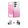 MARSİLYAN™- Galaxy S24 Ultra Kılıf Eksen Minimal Özel Seri - Siyah Vanessa Magic Hayalet Cam + Bilvis Titan Kamera Lens - GD