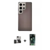 MARSİLYAN™- Galaxy S24 Ultra Kılıf Eksen Prime - Siyah 360 Mat Full Body Arka Koruyucu + PVD Metal Kamera Lens - DNMR