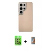 MARSİLYAN™- Galaxy S24 Ultra Kılıf Eksen Prime - Siyah AutoKit 5in1 Fiber Hayalet Polymer Nano Ekran Koruyucu + Raze Metal Kamera Lens - GS