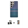 MARSİLYAN™- Galaxy S24 Ultra Kılıf Eksen Prime - Siyah AutoKit 5in1 Fiber Hayalet Polymer Nano Ekran Koruyucu + PVD Metal Kamera Lens - SH