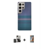 MARSİLYAN™- Galaxy S24 Ultra Kılıf Eksen Prime - Siyah AutoKit 5in1 Fiber Hayalet Polymer Nano Ekran Koruyucu + PVD Metal Kamera Lens - DNMR
