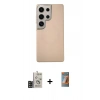 MARSİLYAN™- Galaxy S24 Ultra Kılıf Eksen Prime - Siyah AutoKit 5in1 Fiber Hayalet Polymer Nano Ekran Koruyucu + Bilvis Titan Kamera Lens - SH