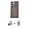 MARSİLYAN™- Galaxy S24 Ultra Kılıf Eksen Prime - Siyah Bilvis 3D Cam Ekran Koruyucu + Bilvis Titan Kamera Lens - DNMR