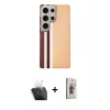 MARSİLYAN™- Galaxy S24 Ultra Kılıf Eksen Prime - Siyah Bilvis 3D Cam Ekran Koruyucu + Kamera Lens Koruma Cam - SF
