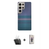 MARSİLYAN™- Galaxy S24 Ultra Kılıf Eksen Prime - Siyah Bilvis 3D Cam Ekran Koruyucu + Kamera Lens Koruma Cam - SF