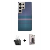 MARSİLYAN™- Galaxy S24 Ultra Kılıf Eksen Prime - Siyah Bilvis Hayalet Cam Ekran Koruyucu + Kamera Lens Koruma Cam - SF