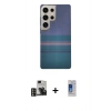MARSİLYAN™- Galaxy S24 Ultra Kılıf Eksen Prime - Siyah Durable Full Glue Curved Cam + PVD Metal Kamera Lens - GD