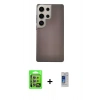 MARSİLYAN™- Galaxy S24 Ultra Kılıf Eksen Prime - Siyah Durable Full Glue Curved Cam + Raze Metal Kamera Lens - MR