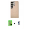 MARSİLYAN™- Galaxy S24 Ultra Kılıf Eksen Prime - Siyah Durable Full Glue Curved Cam + Raze Metal Kamera Lens - MR