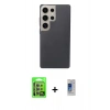 MARSİLYAN™- Galaxy S24 Ultra Kılıf Eksen Prime - Siyah Durable Full Glue Curved Cam + Raze Metal Kamera Lens - MR
