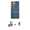 MARSİLYAN™- Galaxy S24 Ultra Kılıf Eksen Prime - Siyah Durable Full Glue Curved Hayalet Cam + PVD Metal Kamera Lens - PE