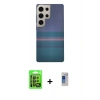 MARSİLYAN™- Galaxy S24 Ultra Kılıf Eksen Prime - Siyah Durable Full Glue Curved Hayalet Cam + Raze Metal Kamera Lens - SH