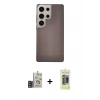 MARSİLYAN™- Galaxy S24 Ultra Kılıf Eksen Prime - Siyah Joko Magic 5D Hayalet Cam + Bilvis Titan Kamera Lens - GD