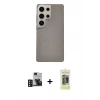 MARSİLYAN™- Galaxy S24 Ultra Kılıf Eksen Prime - Siyah Joko Magic 5D Hayalet Cam + PVD Metal Kamera Lens - DNMR