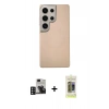 MARSİLYAN™- Galaxy S24 Ultra Kılıf Eksen Prime - Siyah Joko Magic 5D Hayalet Cam + PVD Metal Kamera Lens - DNMR