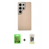 MARSİLYAN™- Galaxy S24 Ultra Kılıf Eksen Prime - Siyah Joko Magic 5D Hayalet Cam + Raze Metal Kamera Lens - GI