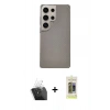 MARSİLYAN™- Galaxy S24 Ultra Kılıf Eksen Prime - Siyah Joko Magic 5D Hayalet Cam + Kamera Lens Koruma Cam - SF