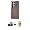 MARSİLYAN™- Galaxy S24 Ultra Kılıf Eksen Prime - Siyah Joko Magic 5D Hayalet Cam + PVD Metal Kamera Lens - SH