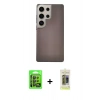 MARSİLYAN™- Galaxy S24 Ultra Kılıf Eksen Prime - Siyah Joko Magic 5D Hayalet Cam + Raze Metal Kamera Lens - SH
