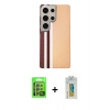 MARSİLYAN™- Galaxy S24 Ultra Kılıf Eksen Prime - Siyah Polymer Nano Ekran Koruyucu + Raze Metal Kamera Lens - GI