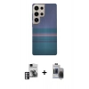 MARSİLYAN™- Galaxy S24 Ultra Kılıf Eksen Prime - Siyah Vanessa Magic Hayalet Cam + PVD Metal Kamera Lens - PE