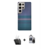 MARSİLYAN™- Galaxy S24 Ultra Kılıf Eksen Prime - Siyah Vanessa Magic Hayalet Cam + Şeffaf Kamera Lens Koruma Cam