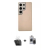 MARSİLYAN™- Galaxy S24 Ultra Kılıf Eksen Prime - Siyah Vanessa Magic Hayalet Cam + Şeffaf Kamera Lens Koruma Cam