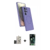 MARSİLYAN™- Galaxy S24 Ultra Kılıf İz Işık Koleksiyonu - Siyah 360 Mat Full Body Arka Koruyucu + Bilvis Titan Kamera Lens - DNMR