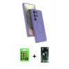 MARSİLYAN™- Galaxy S24 Ultra Kılıf İz Işık Koleksiyonu - Siyah 360 Mat Full Body Arka Koruyucu + Raze Metal Kamera Lens - SI