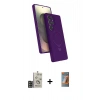 MARSİLYAN™- Galaxy S24 Ultra Kılıf İz Işık Koleksiyonu - Siyah AutoKit 5in1 Fiber Hayalet Polymer Nano Ekran Koruyucu + Bilvis Titan Kamera Lens - GD