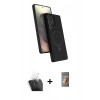 MARSİLYAN™- Galaxy S24 Ultra Kılıf İz Işık Koleksiyonu - Siyah AutoKit 5in1 Fiber Hayalet Polymer Nano Ekran Koruyucu + Kamera Lens Koruma Cam - SF