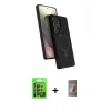 MARSİLYAN™- Galaxy S24 Ultra Kılıf İz Işık Koleksiyonu - Siyah AutoKit 5in1 Fiber Hayalet Polymer Nano Ekran Koruyucu + Raze Metal Kamera Lens - SH