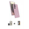 MARSİLYAN™- Galaxy S24 Ultra Kılıf İz Işık Koleksiyonu - Siyah AutoKit 5in1 Fiber Hayalet Polymer Nano Ekran Koruyucu + Bilvis Titan Kamera Lens - DNMR