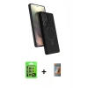 MARSİLYAN™- Galaxy S24 Ultra Kılıf İz Işık Koleksiyonu - Siyah AutoKit 5in1 Fiber Hayalet Polymer Nano Ekran Koruyucu + Raze Metal Kamera Lens - GS