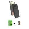 MARSİLYAN™- Galaxy S24 Ultra Kılıf İz Işık Koleksiyonu - Siyah AutoKit 5in1 Fiber Hayalet Polymer Nano Ekran Koruyucu + Raze Metal Kamera Lens - GS