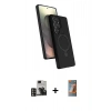 MARSİLYAN™- Galaxy S24 Ultra Kılıf İz Işık Koleksiyonu - Siyah AutoKit 5in1 Fiber Hayalet Polymer Nano Ekran Koruyucu + PVD Metal Kamera Lens - GD