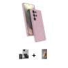 MARSİLYAN™- Galaxy S24 Ultra Kılıf İz Işık Koleksiyonu - Siyah AutoKit 5in1 Fiber Hayalet Polymer Nano Ekran Koruyucu + PVD Metal Kamera Lens - GD
