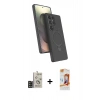 MARSİLYAN™- Galaxy S24 Ultra Kılıf İz Işık Koleksiyonu - Siyah AutoKit 5in1 Fiber Polymer Nano Ekran Koruyucu + Bilvis Titan Kamera Lens - SH