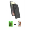 MARSİLYAN™- Galaxy S24 Ultra Kılıf İz Işık Koleksiyonu - Siyah AutoKit 5in1 Fiber Polymer Nano Ekran Koruyucu + Raze Metal Kamera Lens - SH