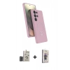MARSİLYAN™- Galaxy S24 Ultra Kılıf İz Işık Koleksiyonu - Siyah Bilvis 3D Cam Ekran Koruyucu + Bilvis Titan Kamera Lens - DNMR