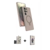 MARSİLYAN™- Galaxy S24 Ultra Kılıf İz Işık Koleksiyonu - Siyah Bilvis 3D Cam Ekran Koruyucu + Bilvis Titan Kamera Lens - DNMR