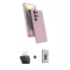 MARSİLYAN™- Galaxy S24 Ultra Kılıf İz Işık Koleksiyonu - Siyah Bilvis 3D Cam Ekran Koruyucu + Kamera Lens Koruma Cam - SF