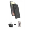 MARSİLYAN™- Galaxy S24 Ultra Kılıf İz Işık Koleksiyonu - Siyah Bilvis 3D Cam Ekran Koruyucu + Kamera Lens Koruma Cam - SF