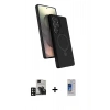 MARSİLYAN™- Galaxy S24 Ultra Kılıf İz Işık Koleksiyonu - Siyah Durable Full Glue Curved Cam + PVD Metal Kamera Lens - DNMR