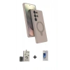 MARSİLYAN™- Galaxy S24 Ultra Kılıf İz Işık Koleksiyonu - Siyah Durable Full Glue Curved Cam + Bilvis Titan Kamera Lens - GD