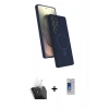 MARSİLYAN™- Galaxy S24 Ultra Kılıf İz Işık Koleksiyonu - Siyah Durable Full Glue Curved Cam + Şeffaf Kamera Lens Koruma Cam