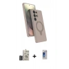 MARSİLYAN™- Galaxy S24 Ultra Kılıf İz Işık Koleksiyonu - Siyah Durable Full Glue Curved Hayalet Cam + Bilvis Titan Kamera Lens - DNMR